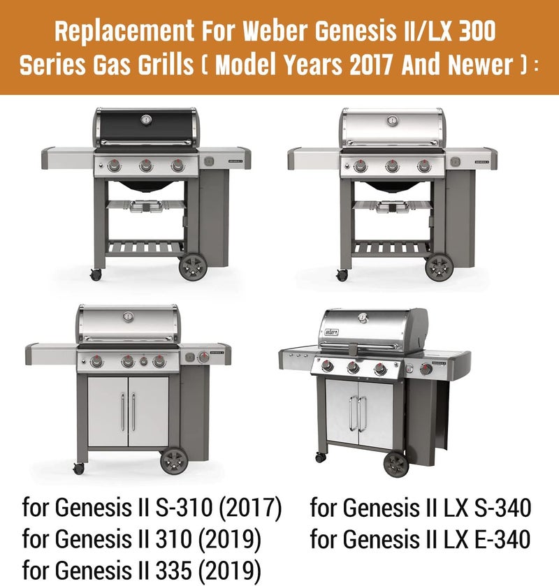 Rushare Store 17-Inch Flavorizer Bars for Weber Genesis 2 Grill Parts, Grill Replacement Parts for Weber Genesis II/LX 300 Series (2017 and Newer) Grill Parts, Genesis II E-310 E-315 S-335, 66032, 5-Pack - Image 3